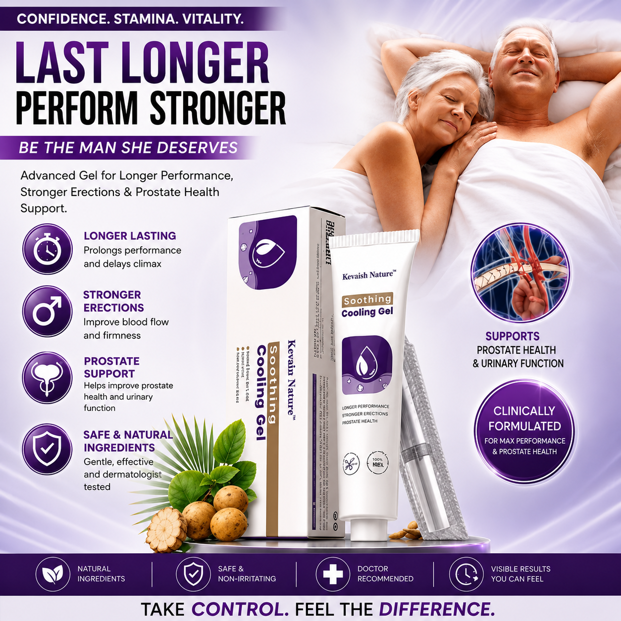 Men's health instant erection care gel Male Enhancement Cream for Men, Daily Energy & Vitality Support, Fast-Long-Lasting Comfort ( pack of 2 )