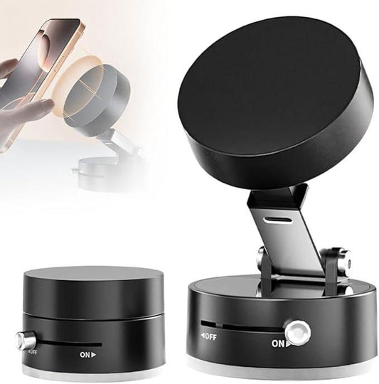Vacuum Magnetic Suction Phone Holder (All iPhones, Android & GPS Devices and Cases Compatible)