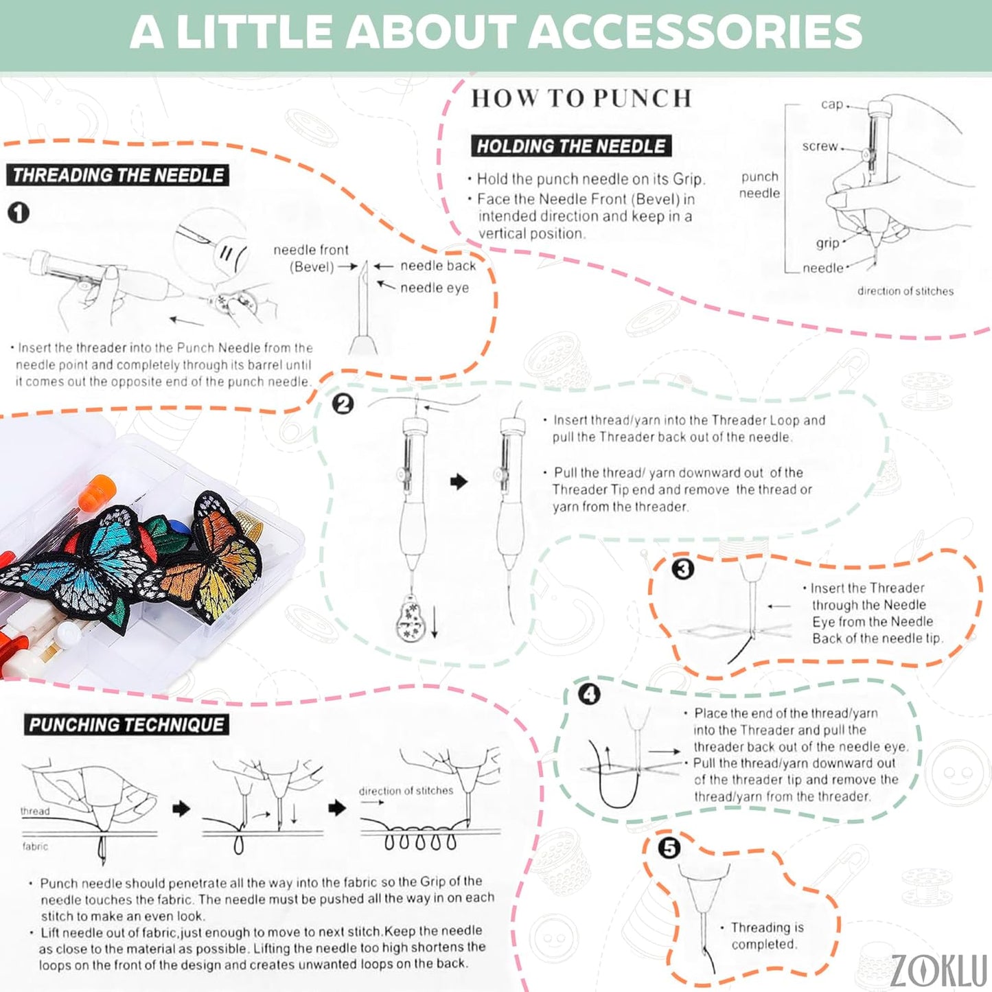 Easy Threading Tool for Punch Needle Embroidery